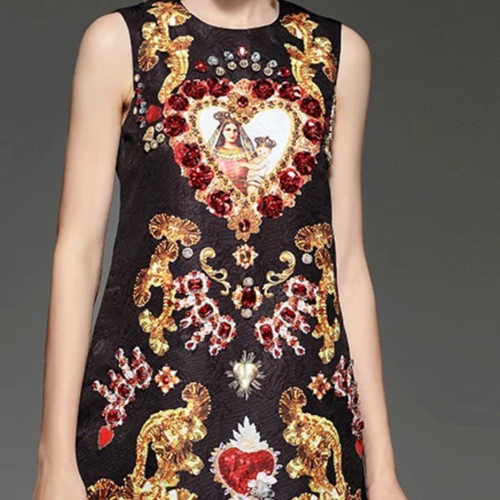 Black dress with ornements